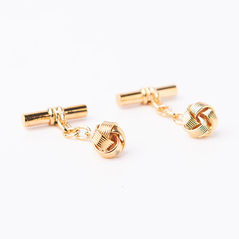 

Unique Design Chain Cufflinks Gold Silvery Knots Cuff Link For Mens French Shirt Jewelry Business Wedding Gift Free Shipping