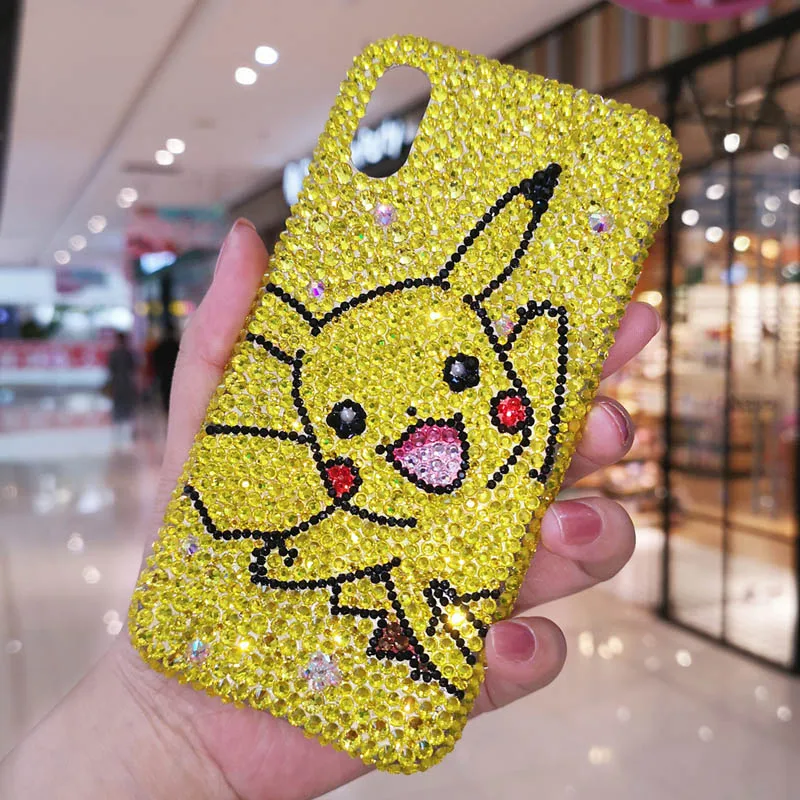 Для iPhone XS max XR X Роскошный чехол shelliemei с блестящим бриллиантом милый чехол Duffy для iPhone 8 8plus 7 7plus 6 6S 6splus+ шикарный ремешок - Цвет: case only