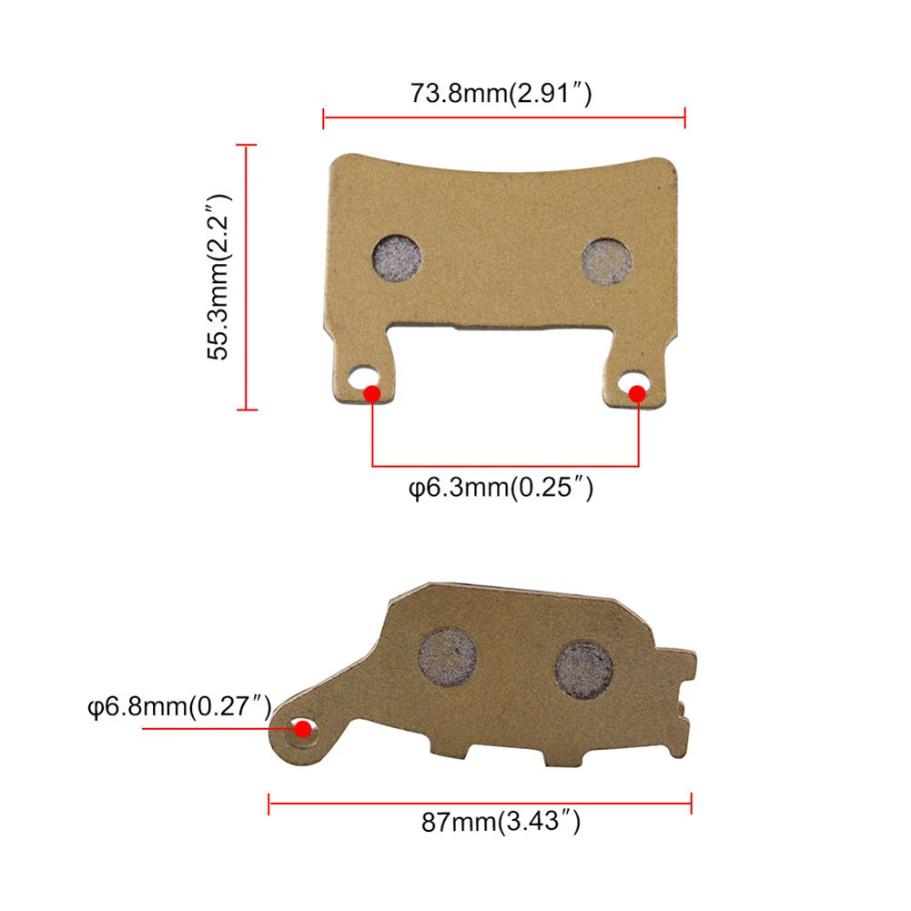 Передние и задние полуметаллические тормозные колодки тормоза совместимые с Honda - Фото №1