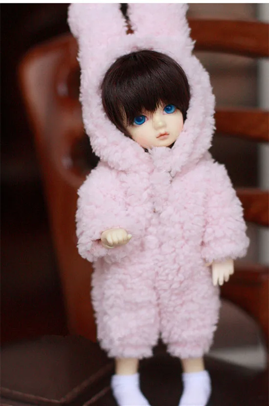 Пижама с милым кроликом розовый костюм животного для куклы BJD 1/6 YOSD 1/4 MSD одежда по