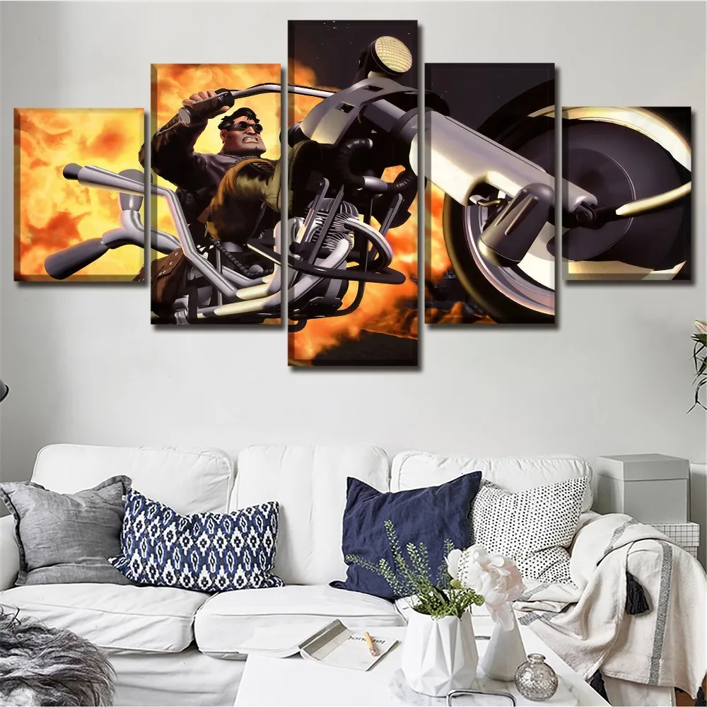 Холст HD печатная картина 5 шт. полный дроссельная игра постер Современный