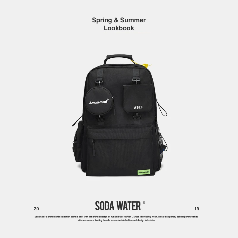 Рюкзак SODA WATER школьный повседневный рюкзак для ноутбука уличная одежда упаковка