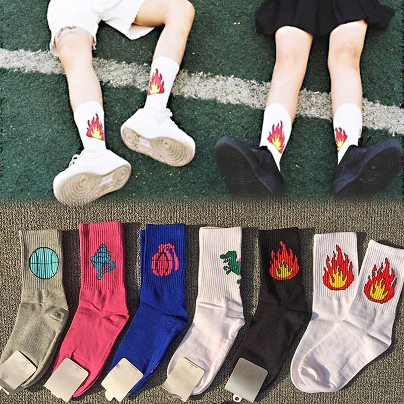 Забавные короткие носки с модным принтом для влюбленных женщин и мужчин