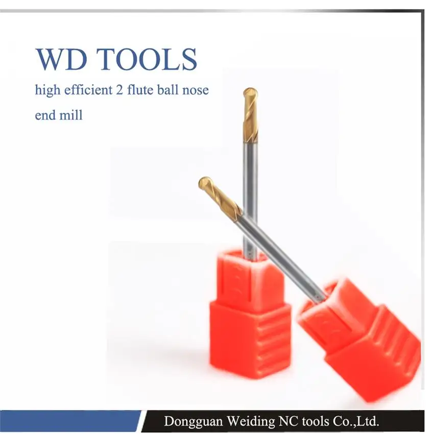 

R4.0X100LX8D 2pc ARCO Coat 2 Two flutes Ball Nose HRC65 length tungsten carbide end mill bit for engineer working mills