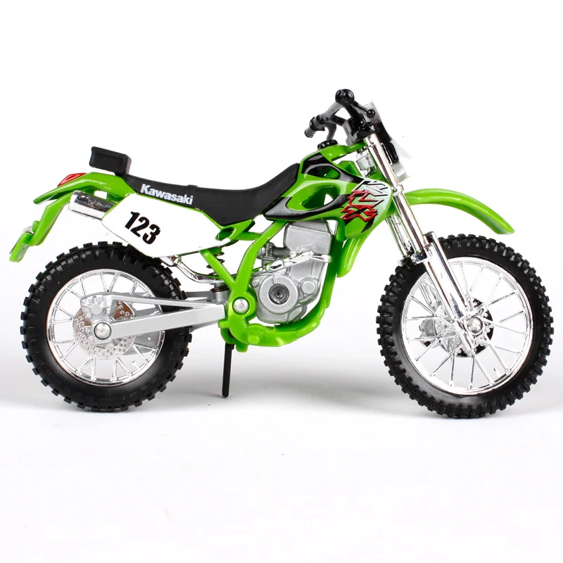 Maisto 1:18 green гоночный велосипед литье под давлением для Кавасаки KLX 250SR имитирующий
