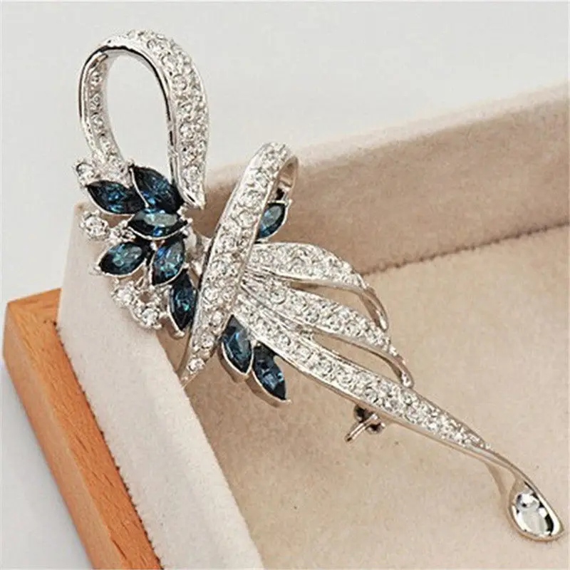 Multi-color Crystal Wheat Brooches For Women Rhinestone Brooch Pin Fashion Jewelry Coat Dress Corsage Flower Style | Украшения и