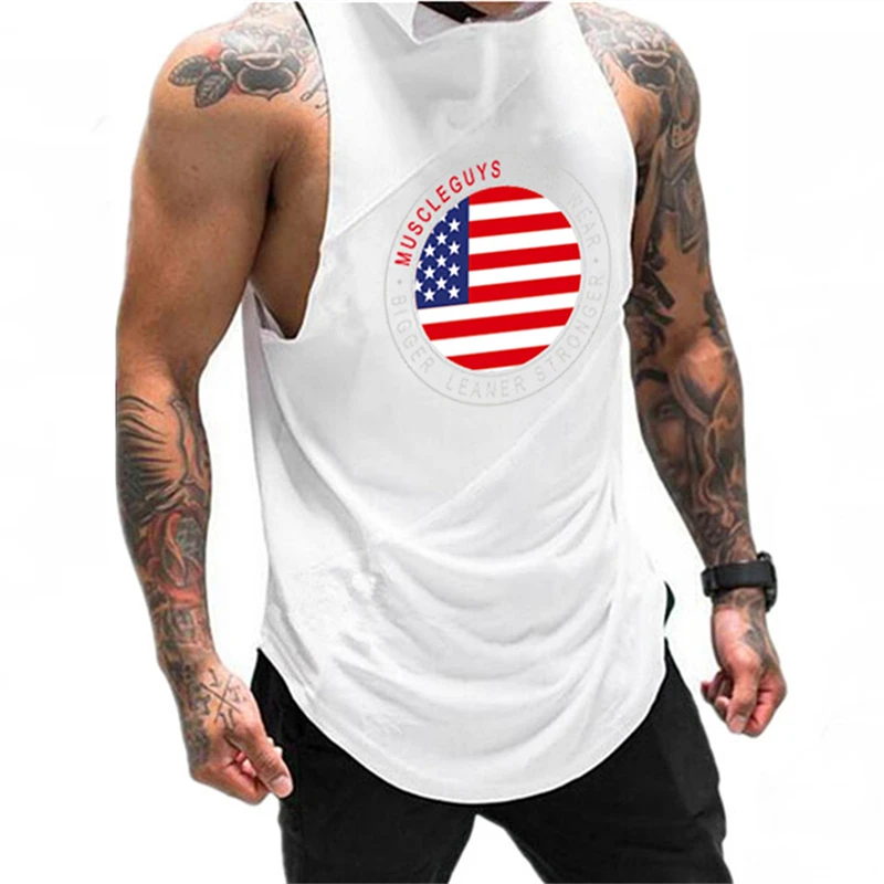 Мужская хлопковая + сетчатая Толстовка Muscleguys 2020 майка рубашка без рукавов жилет