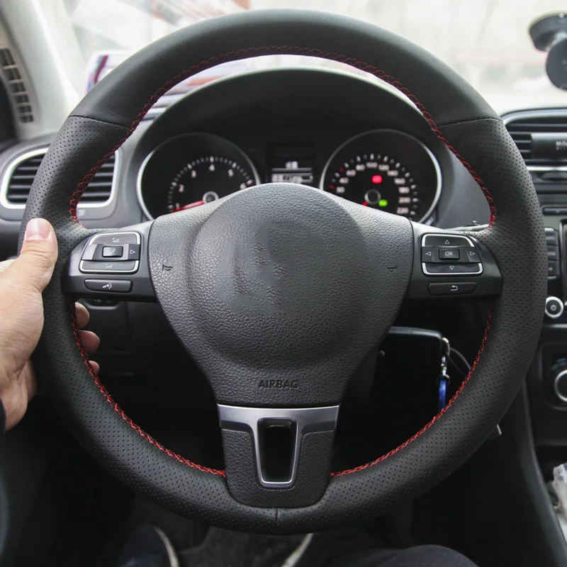 Artificia кожа автомобиля рулевое колесо Крышка для Volkswagen VW Tiguan Sagitar Golf 4 Passat B5 Seat Leon 1999-2009 поло 1999-2009