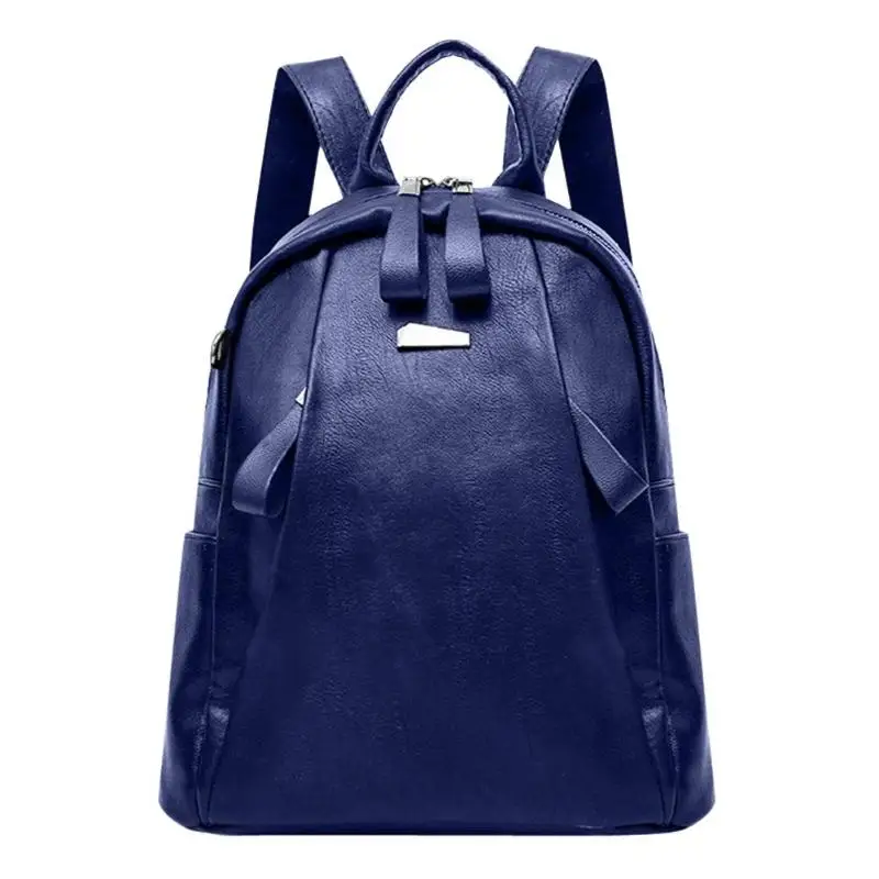 Женские однотонные рюкзаки из искусственной кожи; Mochila Escolar; школьные сумки на молнии для подростков; Подростковая дорожная Повседневная сумка на плечо; рюкзак