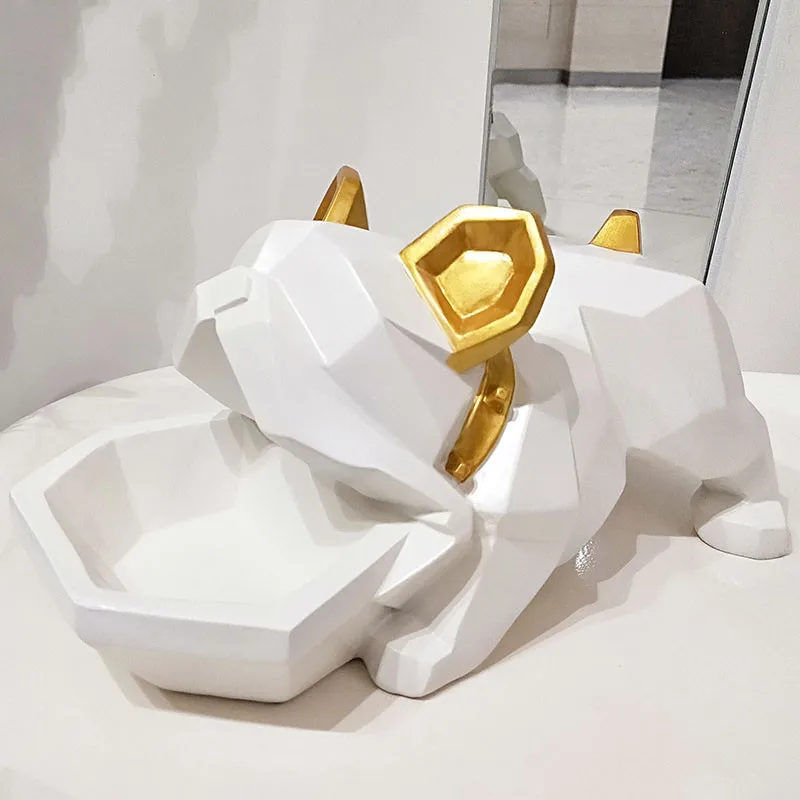 

Creative Bulldog Candy Box Decoration Lucky Dog Creative Entrance Concealer Disk Door Shoe Cabinet Key Storage Box Gift R104