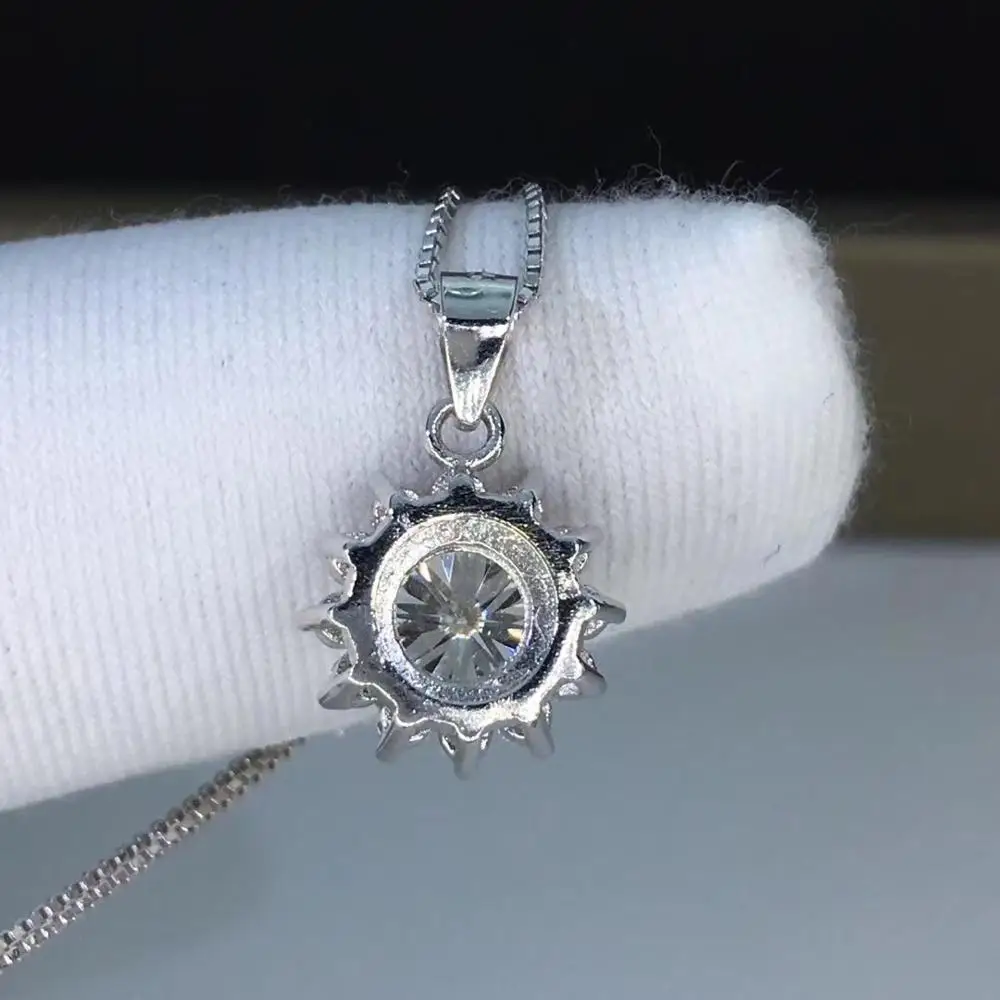 Круглые серебряные подвески из муассанита с изображением стихов еврей 1ct D VVS Роскошные подвески из муассанита Weding для женщин