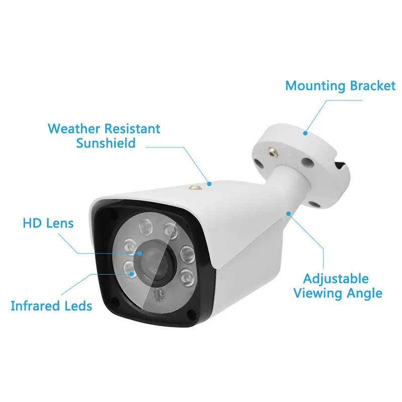 4CH 1080 P AHD комплект видеонаблюдения Камера Системы DVR безопасности дома видео