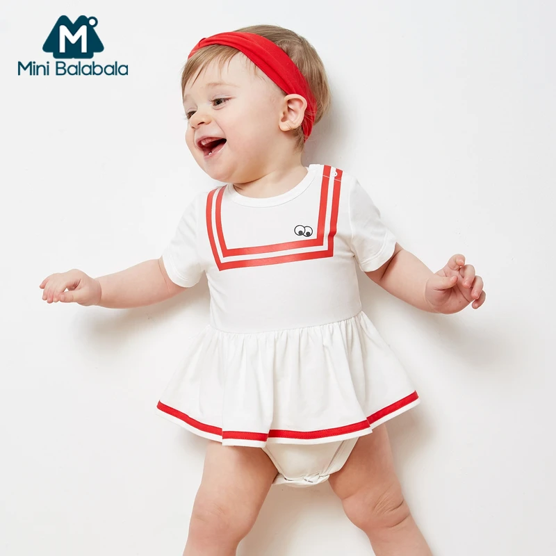 Mini Balabala/комплект из 2 предметов для новорожденных Мягкое хлопковое матросское