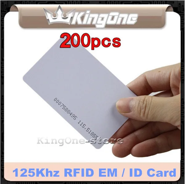 200 шт./лот! Тонкая идентификационная карта доступа для системы контроля 125 кГц