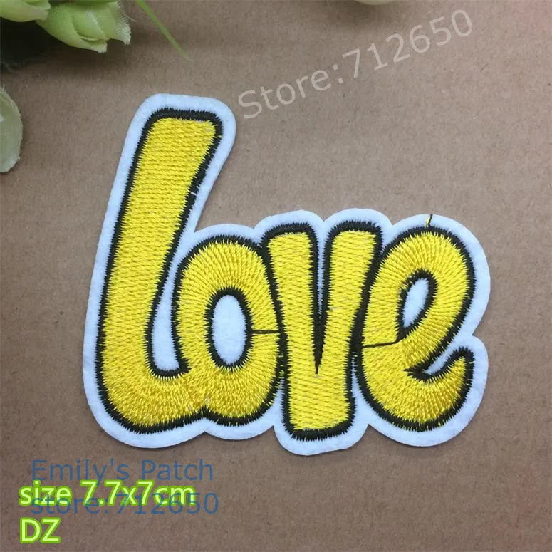 Новое поступление Love Peace label вышитые термонаклейки мультфильм образец аппликации одежда шляпа обувь сумка декор вышивка аксессуар