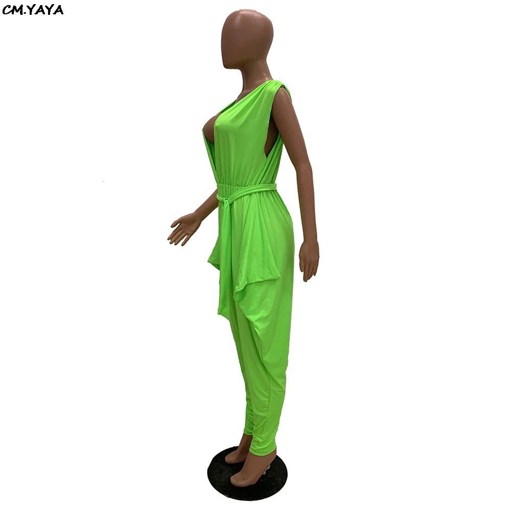 2019 new women sleevelesss deep v-neck open back sexy beach Haren jumpsuit fashion active wear club party romper playsuit TS908 | Женская