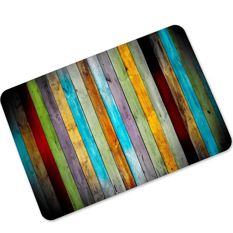 Добро пожаловать коврики Ретро стиль деревянный принт резиновые Нескользящие