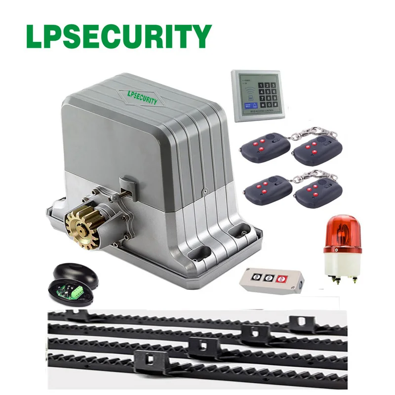 LPSECURITY водонепроницаемый раздвижной автоматический и пульт дистанционного управления Открыватель ворот для 1800 кг портальный вес Раздвижные Ворота Оператор Enginee - Цвет: kit8