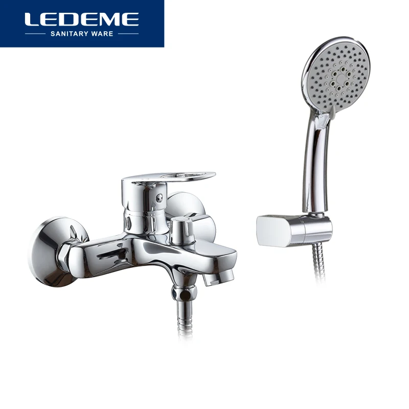 LEDEME Смеситель для ванны с коротким изливом. латунь Цвет: хром L3249|faucet chrome|faucet
