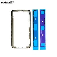 10pcs bezel chassis middle frame for apple iphone x xr xs max lcd display front glass touch screen lens outer panel frame glue