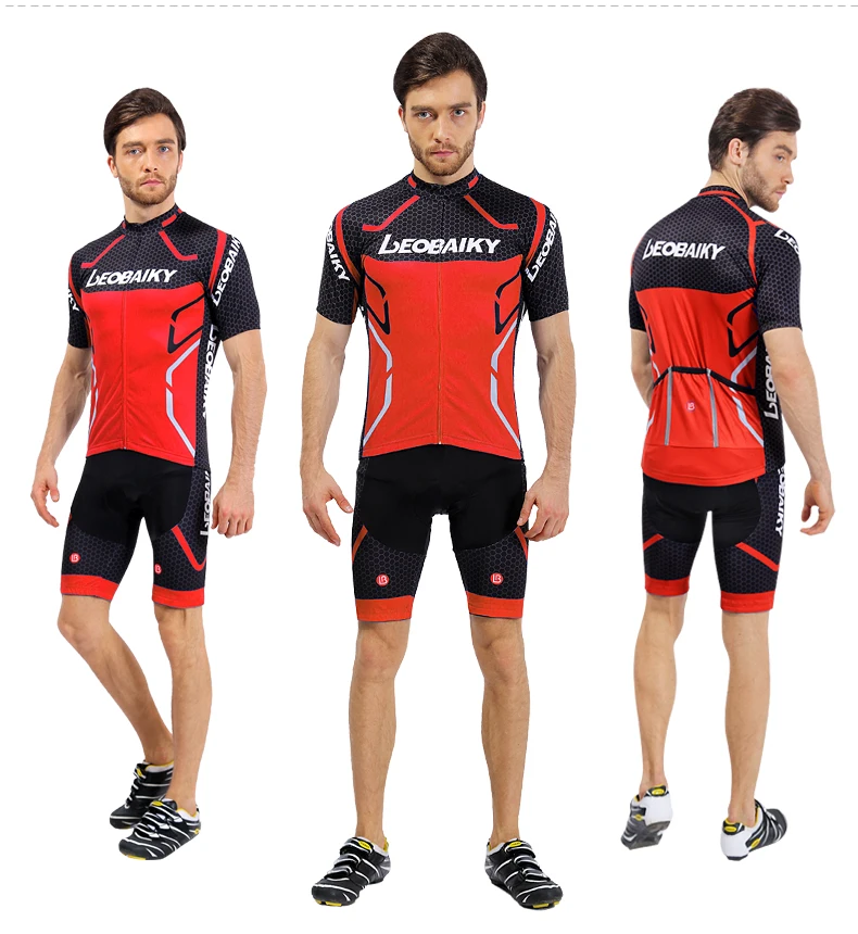 Mtb Pro Team Bicycle Clothes Men Mountain Bike Clothing Breathable Anti-UV Sport Wear Short Sleeve Cycling Jersey Shorts Sets