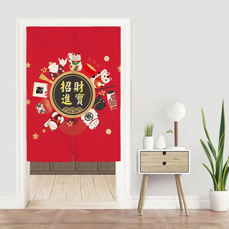 Японская занавеска для кухни Lucky Cat двери ресторана Noren японская входной по фэн