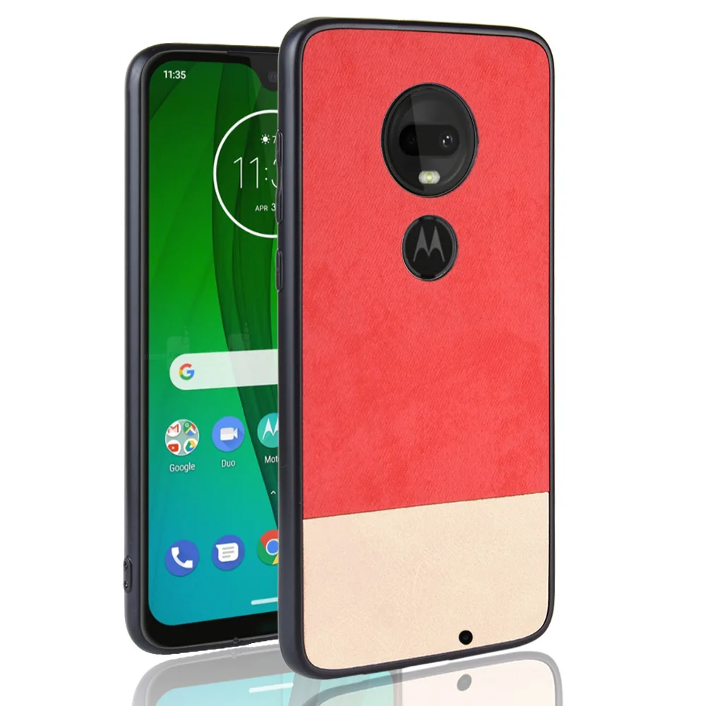 Роскошный тканевый кожаный жесткий нескользящий чехол для Motorola G7 G6 Play E5 Plus P30 Note