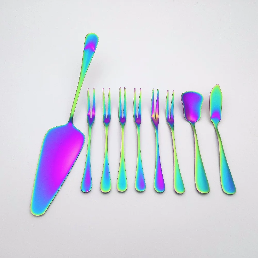 Набор посуды из нержавеющей стали для фруктовых вилок ложка торта и фруктового