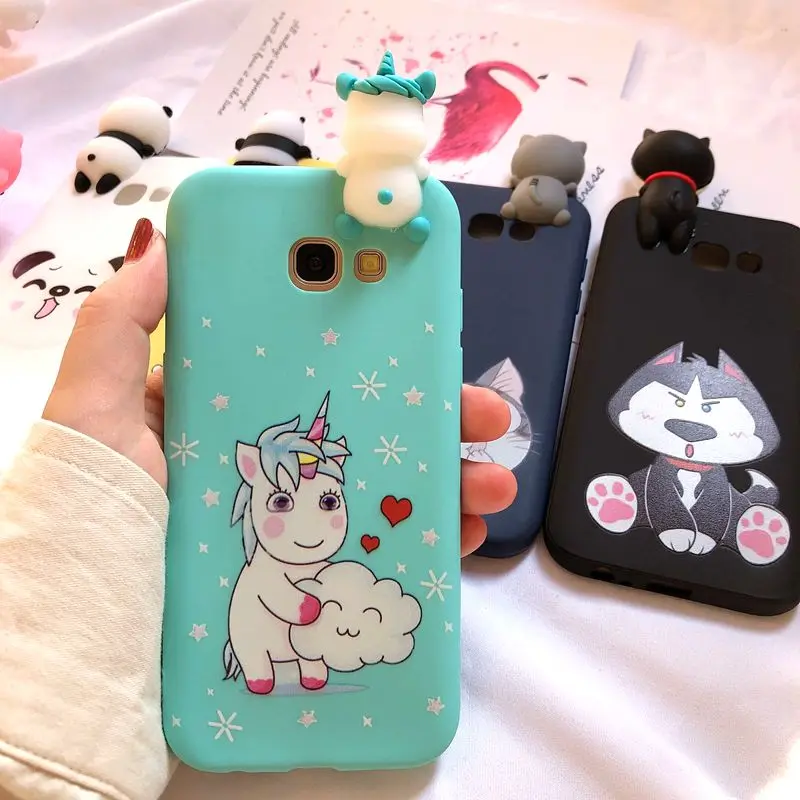 5 A30 A50 M10 M20 3D чехол для Etui samsung Galaxy A6 A7 A8 A9 чехол Kawaii Медведь Единорог чехол для samsung A3 A5 A7 случаев - Цвет: 5