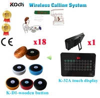 wireless pager table bell system 433 92mhz waiter table numbers restaurant ce passed1 display18 call button
