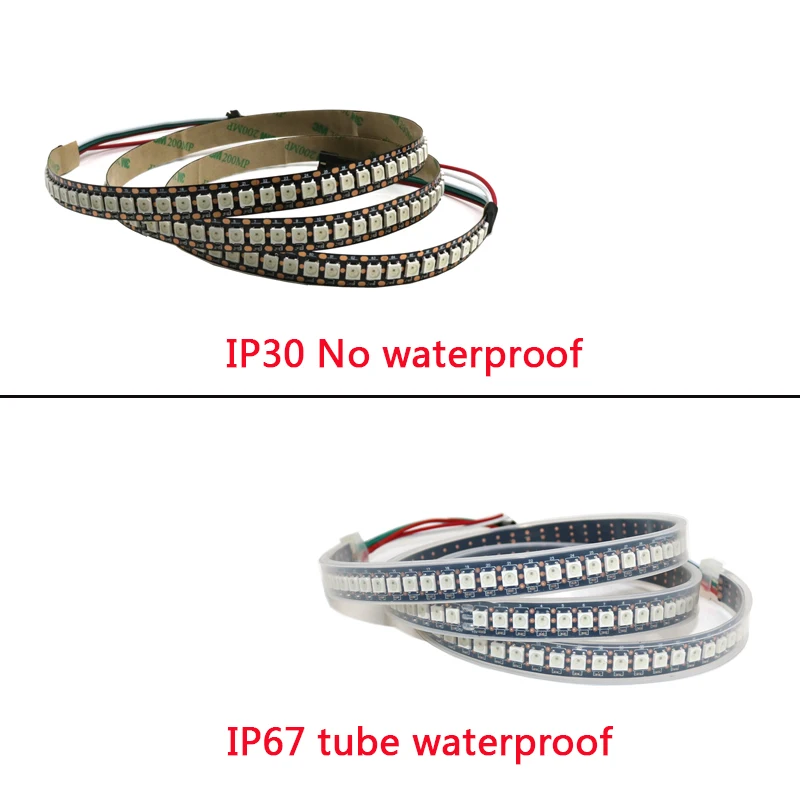 USB питание 5 в WS2812 IC WS2812B RGB Светодиодная лента 144 светодиодов/m 5050 SMD изменение цвета