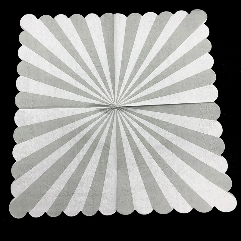 

20pcs/pack Silver theme disposable napkins silver stripes party decorations new stripes disposable tableware paper napkins
