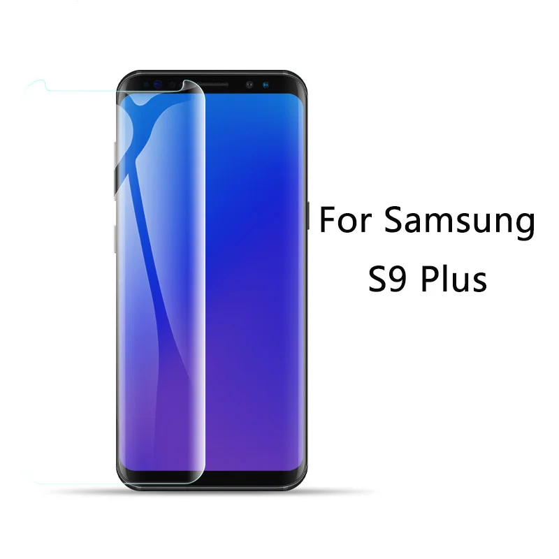 For Samsung S9 Plus Nano УФ светильник жидкий полный клей стекло протектор экрана для samsung Galaxy S10 S9 S8 Plus E нано оптика изогнутое стекло Note 9 8 - Цвет: For Samsung S9 Plus