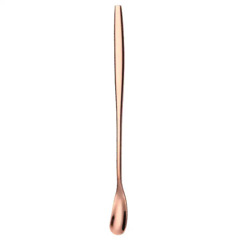 rose gold Vacclo медовые ложки с длинной ручкой, посуда из нержавеющей стали 304, креативные чайные кофейные ложки, кухонные принадлежности, столовая ложка - Цвет: rose gold