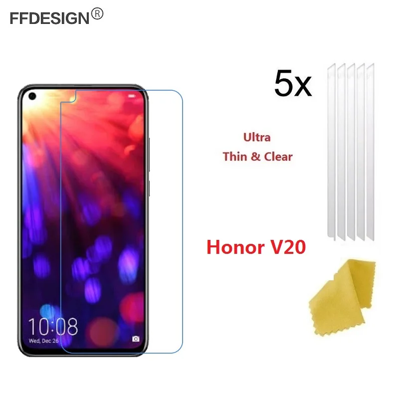 5x ЖК экран протектор для Huawei Honor V20 защитная пленка фольга Защитная