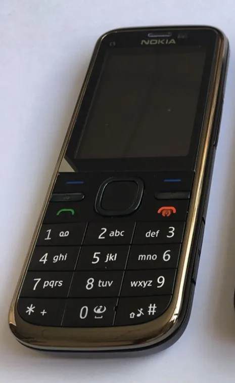 C5 разблокированный мобильный телефон Nokia C5-00 3.15MP 3G Bluetooth FM дешевый мобильный телефон - Цвет: All Black 5MP