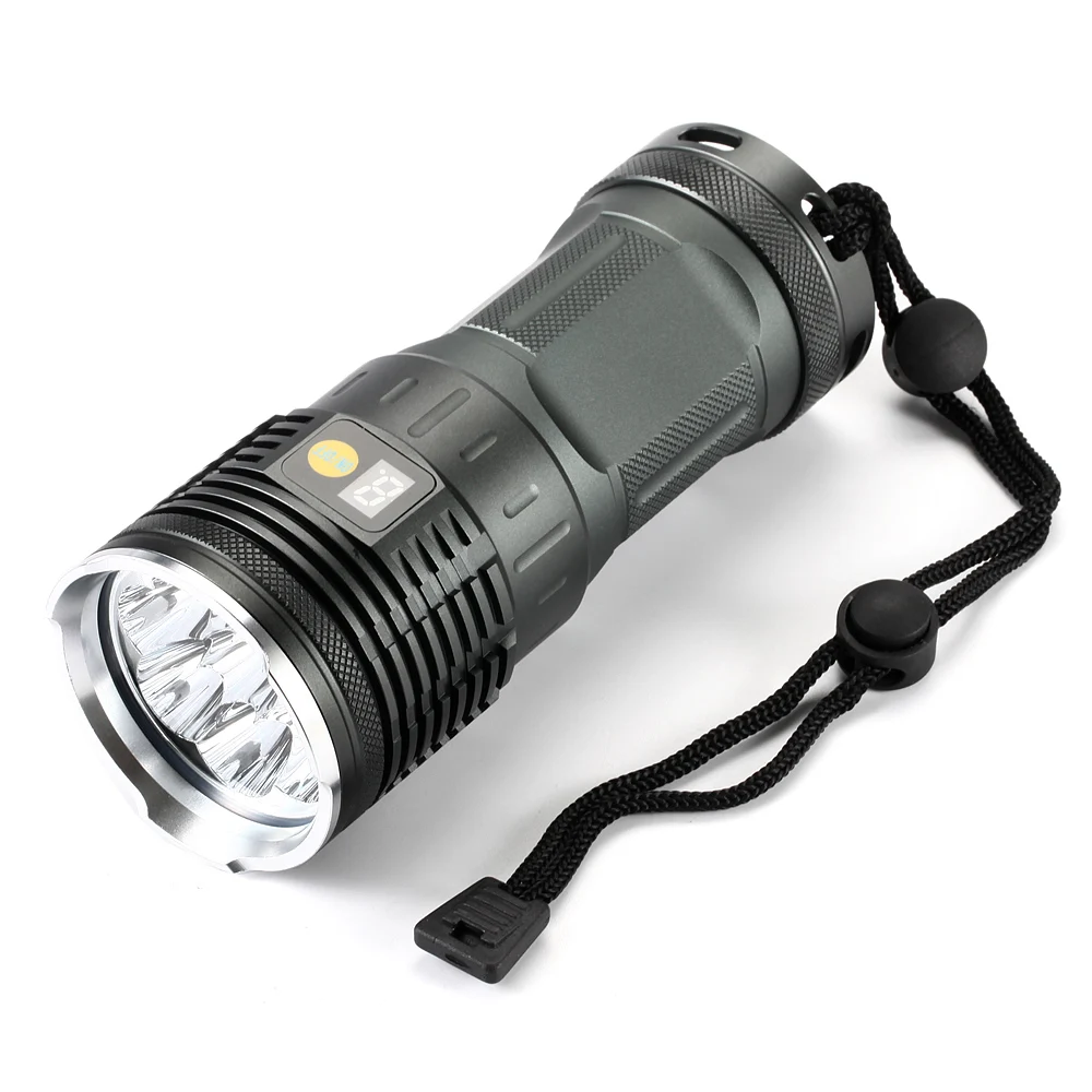 Comprar Linterna Potente LED De 5000 Lúmenes 8x XM-L L2 18650 Linterna Táctica Luces Portátiles Y 4x18650 Baterías + Cargador