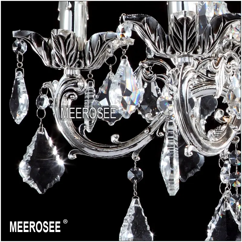 Классическая хрустальная люстра светильник в виде свечи золотой или серебряный