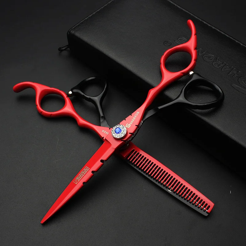 Высококачественные брендовые красные и черные 6 дюймовые ножницы для птиц