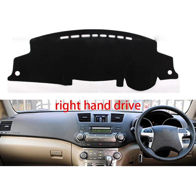 Автомобильный коврик для приборной панели Toyota Highlander 2009-2014.