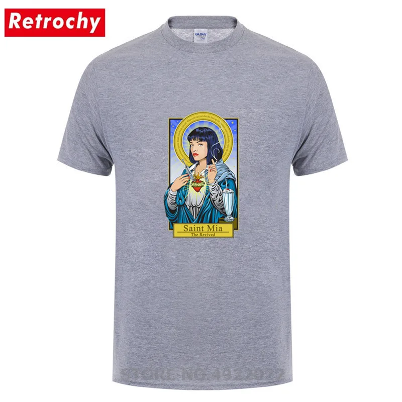 Мужская футболка с коротким рукавом и круглым вырезом Comic Saint Mia The Revived забавная