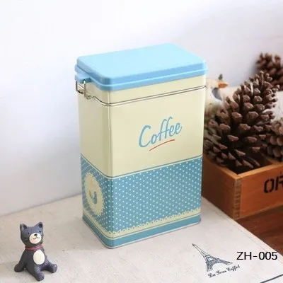 12*8*19,5 см ZAKKA жестяная коробка для кофе Европейский стиль ретро бак для хранения Получить прямоугольные металлические коробки банки герметичные
