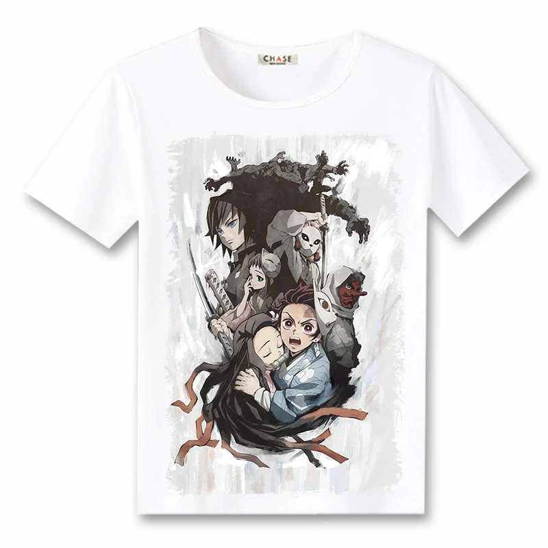 Cosroad Demon Slayer: Kimetsu No Yaiba; футболка для косплея; Kamado Tanjirou Nezuko; костюмы для мужчин и женщин; футболки для взрослых и детей