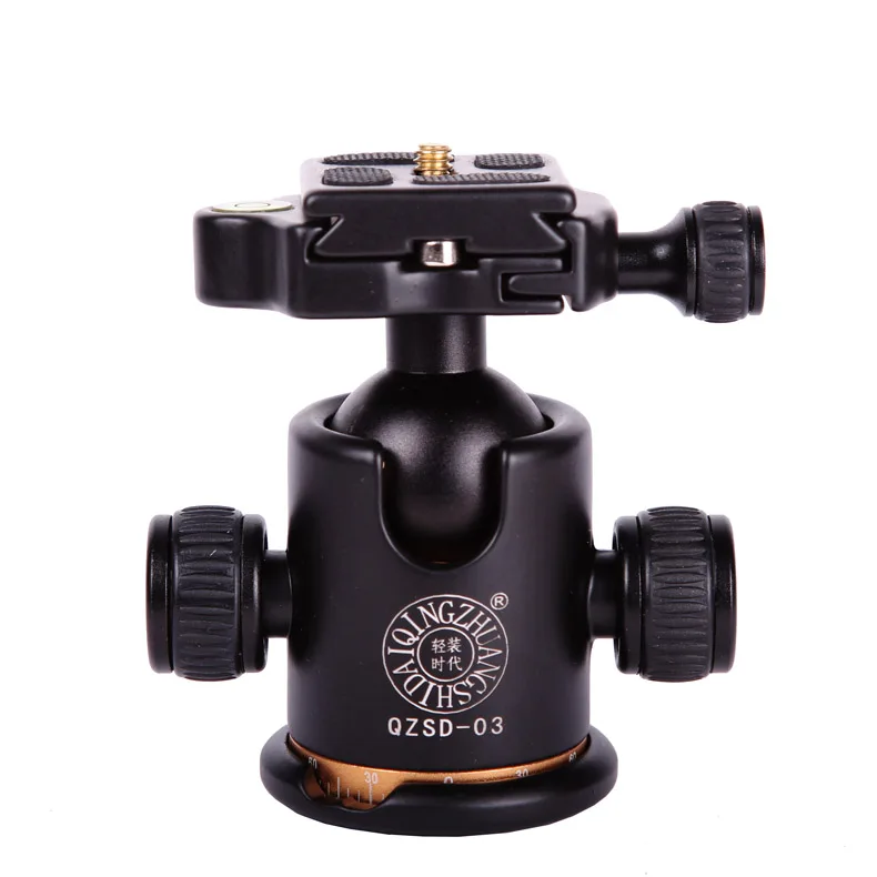 

Q03 Aluminum Alloy Tripod ballhead / Ball Head With Quick Release Plate &Two levels / camera mount for nikon /free shipping DHL