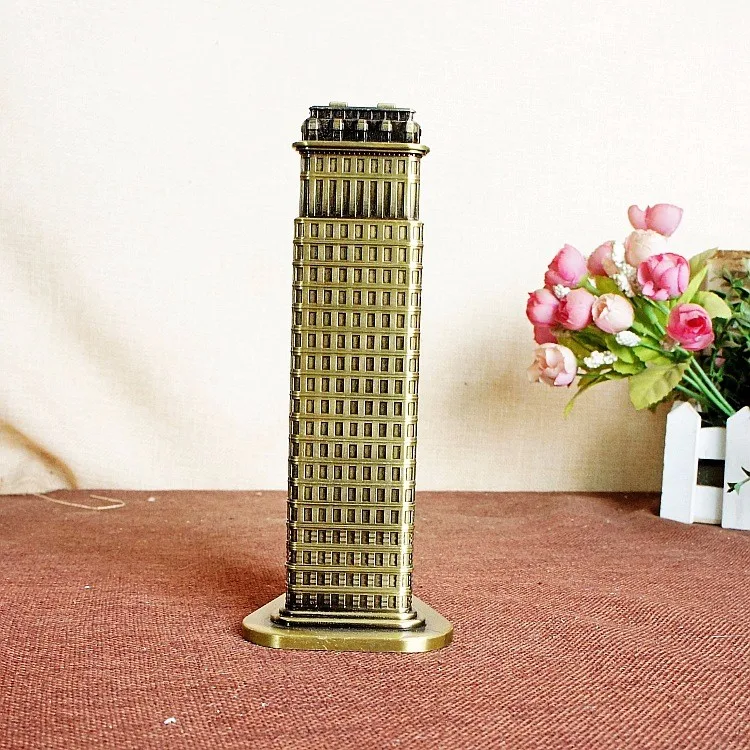 ERMAKOVA античная бронза Американский Flatiron Строительная модель металлическая фигурка всемирно известный ориентир архитектура украшение дома