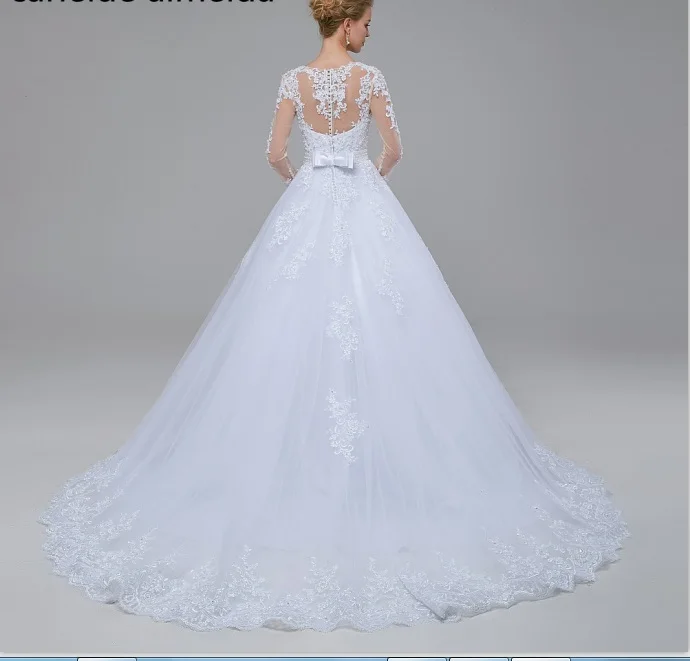Vestidos de Novia свадебное платье с круглым вырезом кружевное 396 | Свадьбы и торжества