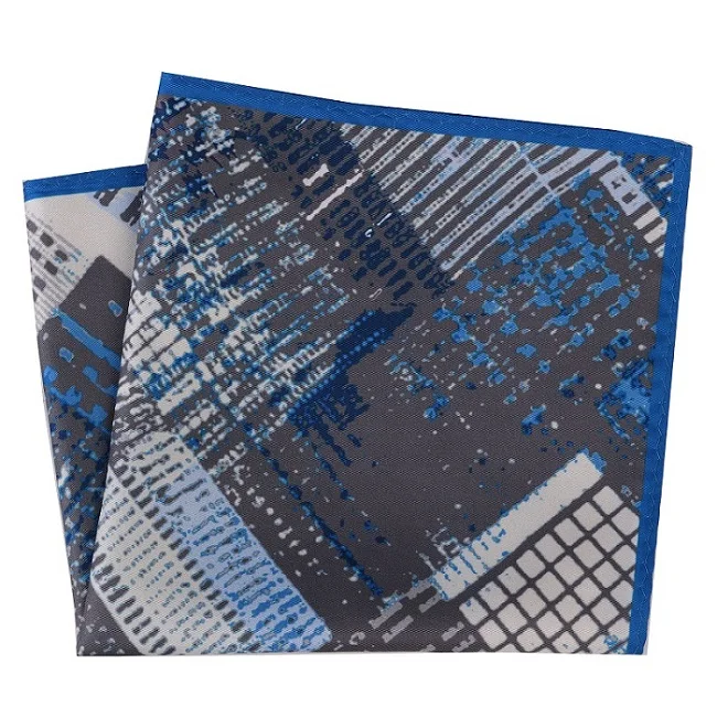 DPH032 Pocket Square Портной Смит Новое поступление большой размер костюм платок Печать Мягкий носовой платок для мужчин полотенце для сундуков круг волна цветочный плед носовой платок - Цвет: DPH032 Pocket Square
