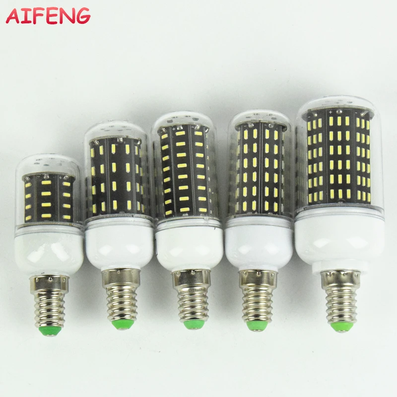 Светодиодная лампа AIFENG E27 E14 B22 SMD 4014 36 56 72 96 138 светодиодов 220 В 230 240 в для