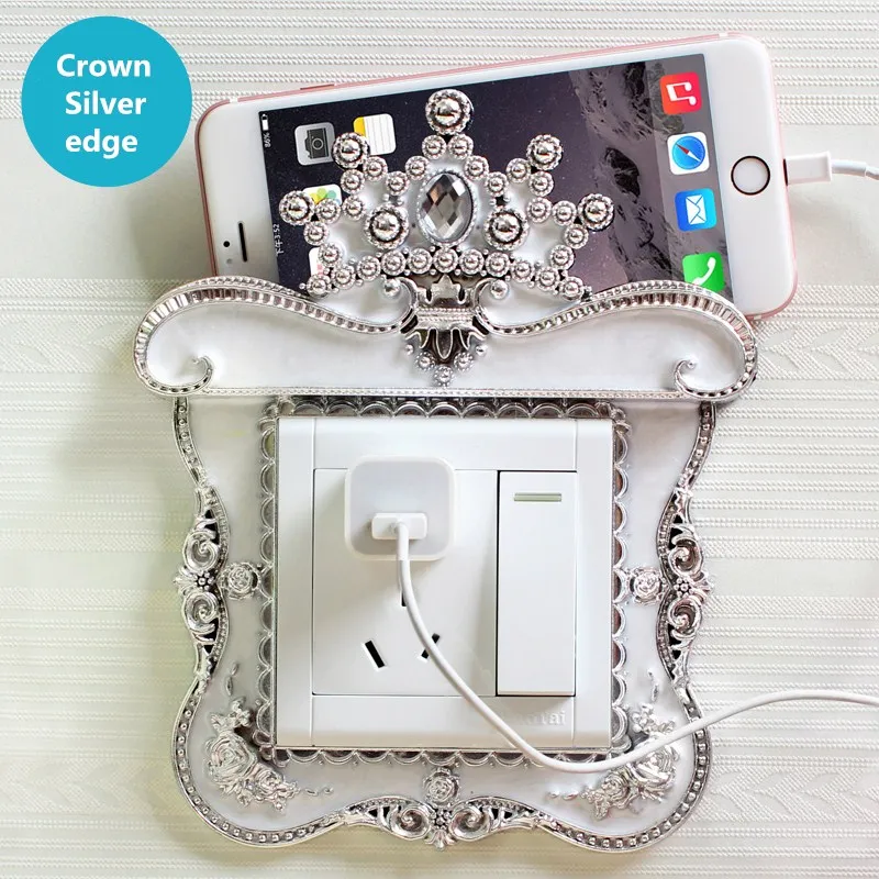 

European luxury switch sticker light switch protective case living room 3D three-dimensional simple modern socket decoration