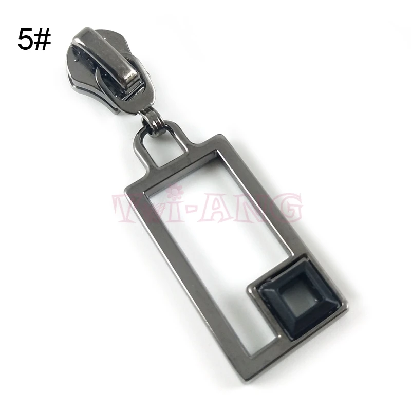 20pcs/lot Distinct 5# Zipper Fixer 8# Slider with Rectangle and Square Shape Combination Pull Tab Deep Green Black | Дом и сад